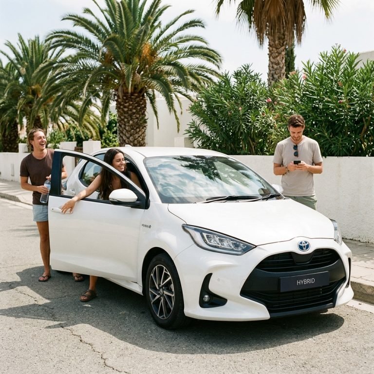 Toyota Yaris Hybrid rental car in Paphos Cyprus